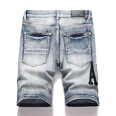 Amiri Logo Denim Shorts #2013